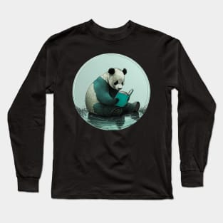Panda Bear Book Lover Long Sleeve T-Shirt